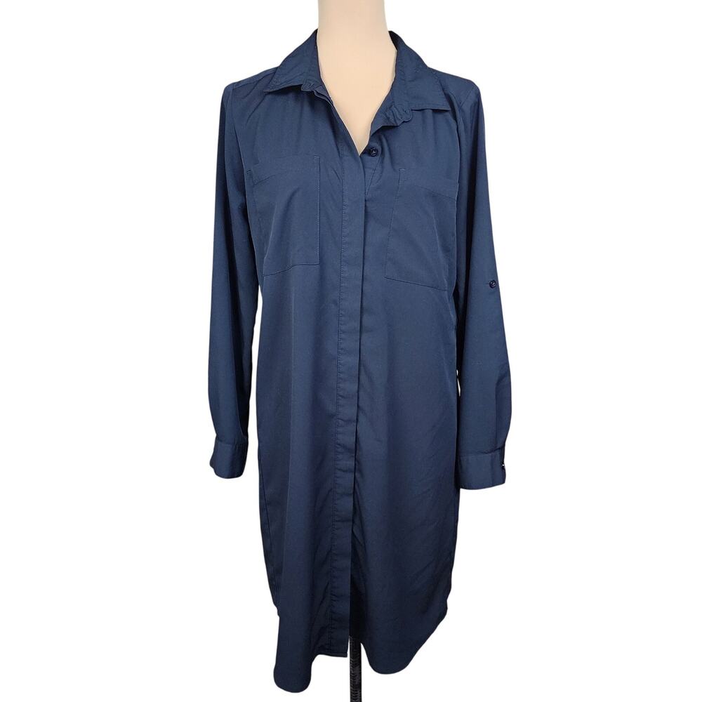 Banana Republic Size 8 Navy Blue Work Dress - Picture 3 of 7